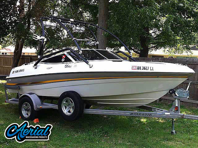 2002 Four Winns Horizon 180 5.0 GL Volvo Penta with Airborne Tower — customer install photo