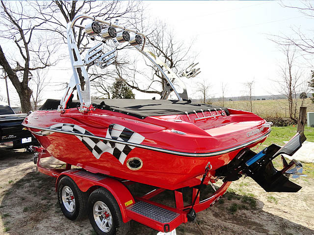 2009 Crownline LPX with FreeRide Tower — customer install photo