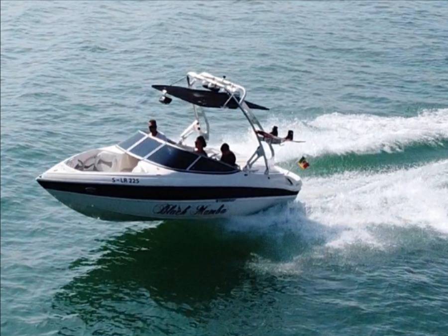Stingray 225 LR 2012 with FreeRide Wakeboard Tower, customer install photo