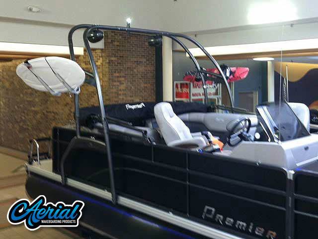 2014 Premier 220 Sunsation with F250 Pontoon Wakeboard Tower