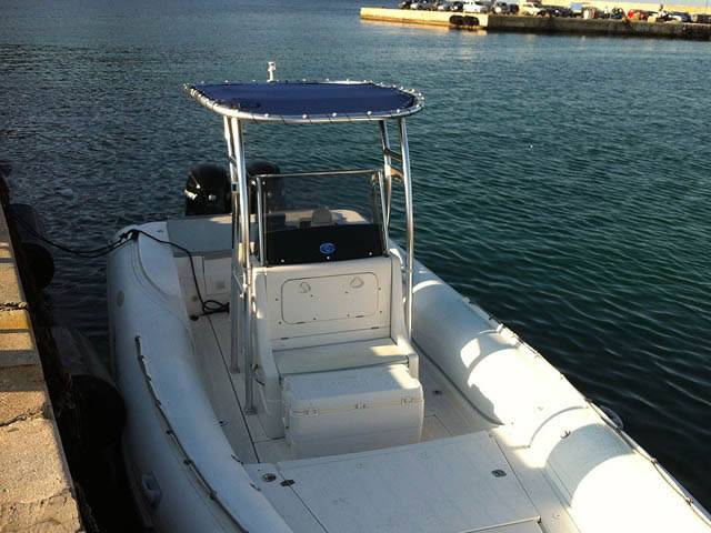 Stingher RIB with SG300 Boat T-Top, customer install photo