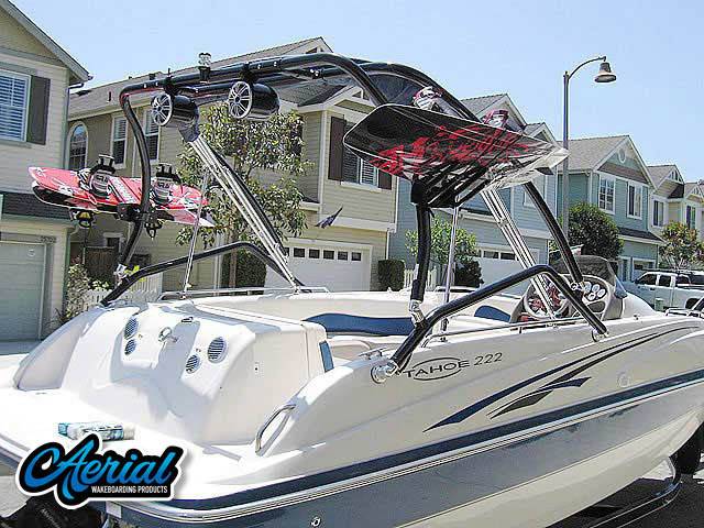Tahoe 222 with Airborne 2.0 Wakeboard Tower — customer install photo