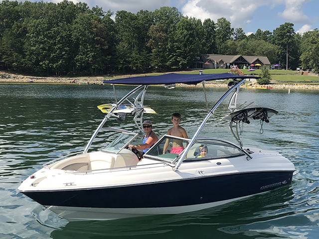 2007 Chaparral with Assault Wakeboard Tower — customer install photo