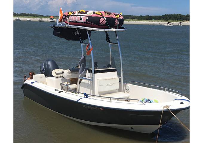 2005 Sea Hunt Triton 186 with SG300 Boat T-Top, customer install photo