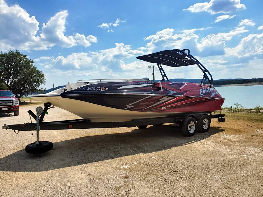 2000 Playcraft DSV 250 Deckboat with FreeRide Wakeboard Tower