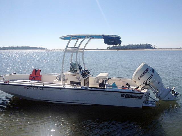 1992 Wahoo 185 OS with SG300 Boat T-Top