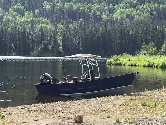 2016 Tolman Skiff with SG600 Boat T-Top, customer install photo