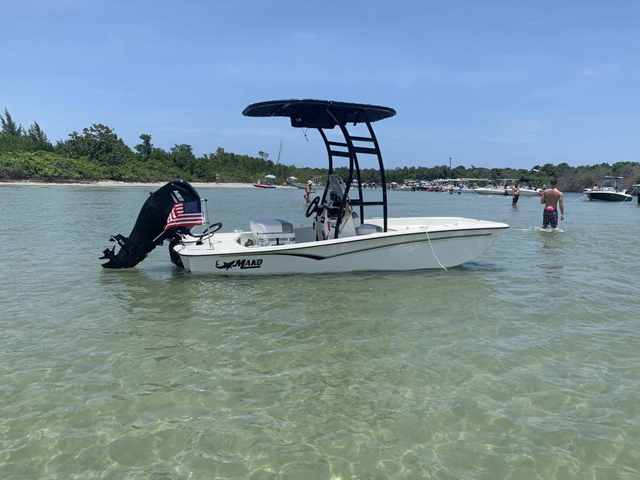 2020 Mako Pro Skiff 15 with SG300 Boat T-Top, customer install photo