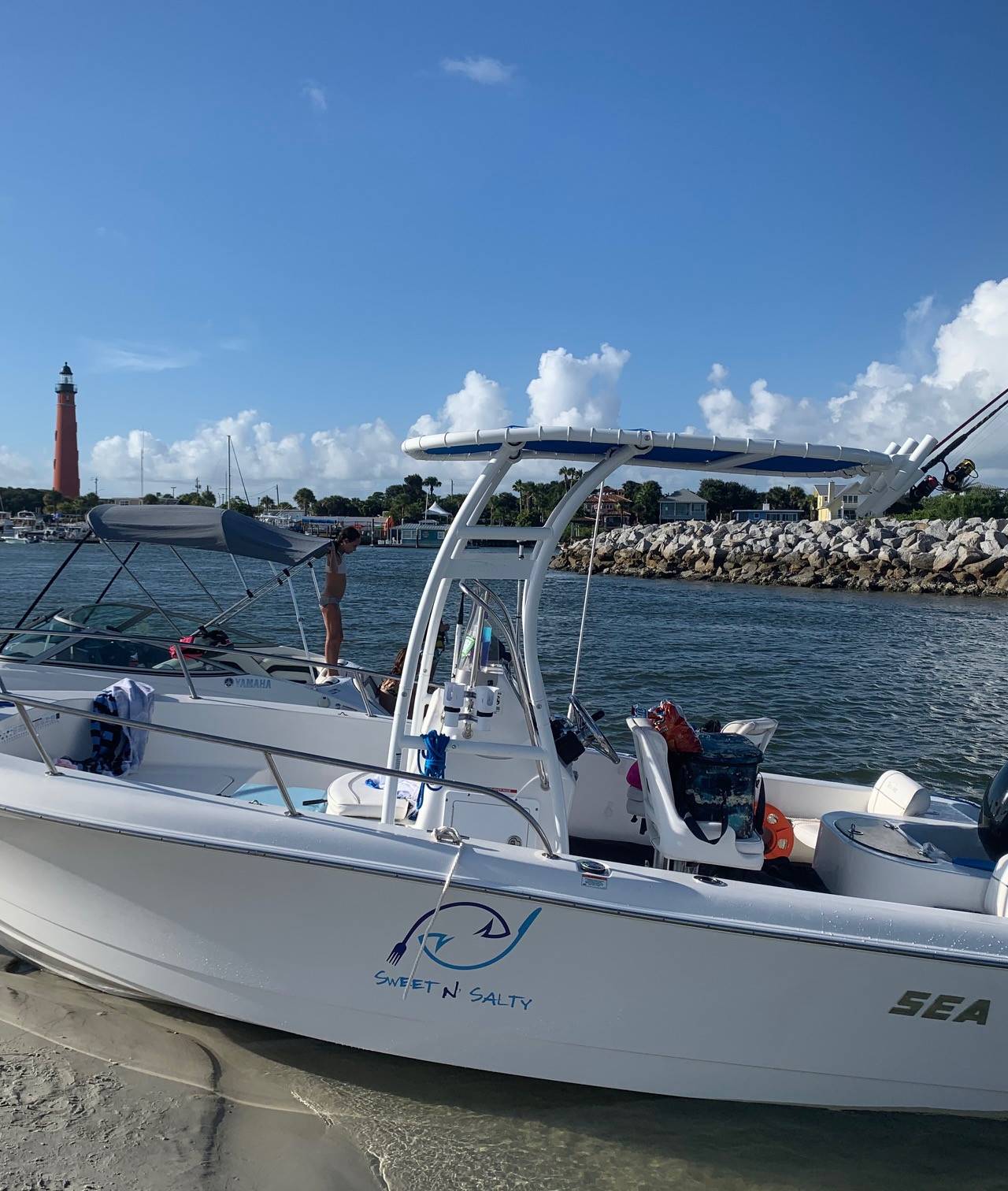 2008 Sea Pro 186 CC with SG300 Boat T-Top