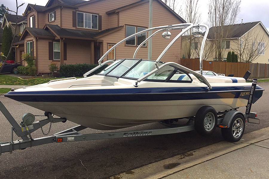 1999 Bluewater Mirage with Airborne Wakeboard Tower