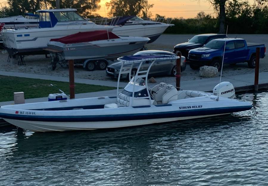 2010 AirShip RIBs RIB 288 with SG300 Boat T-Top, customer install photo