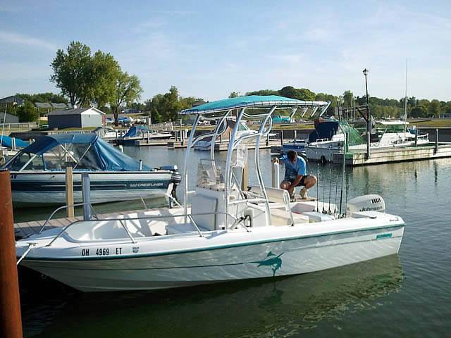 1998 Hydra-Sports Sunbird 18' with SG600 Boat T-Top, customer install photo