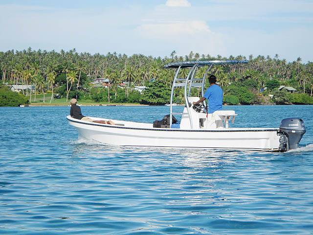 2013 Pacific Fiberglass Tovuto with SG300 Boat T-Top