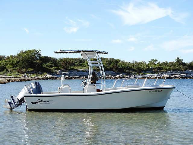 1990 Swan Point Center Console 19' with SG300 Boat T-Top, customer install photo