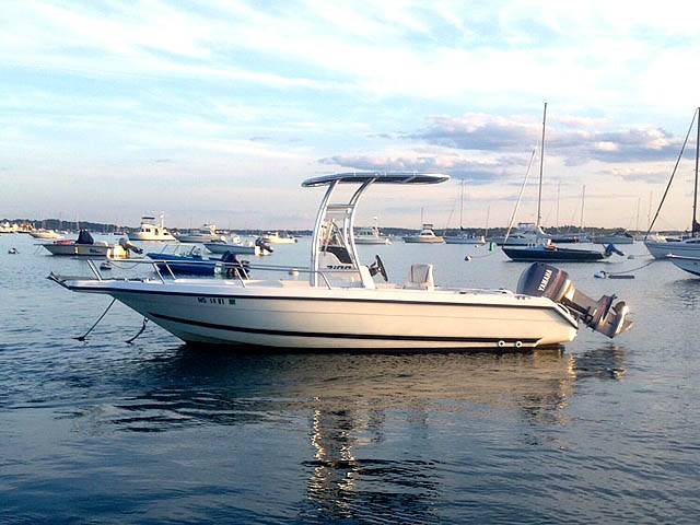 1998 Century 21' with SG300 Boat T-Top, customer install photo