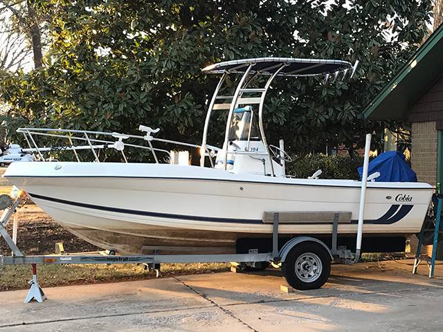 1998 Cobia 194 with SG300 Boat T-Top, customer install photo