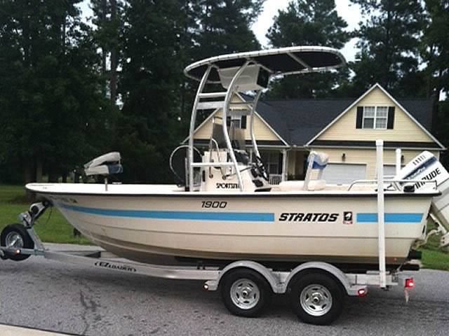 1994 Stratos Sportman 1900 with SG300 Boat T-Top, customer install photo
