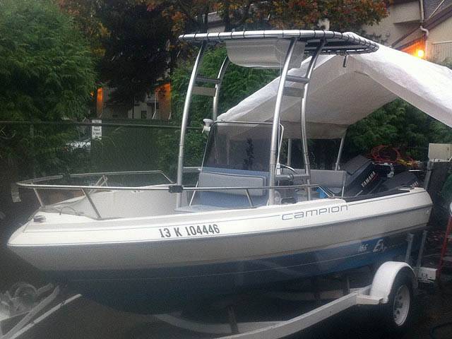 Campion 492 with SG300 Boat T-Top, customer install photo