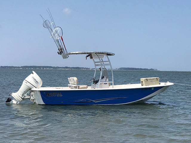 2017 Carolina Skiff 218 with SG300 Boat T-Top