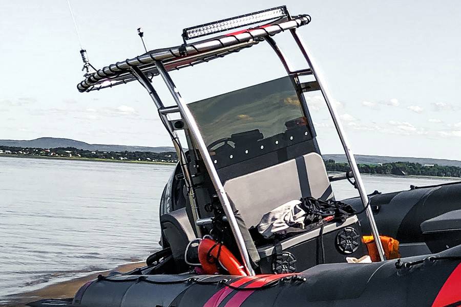 AirSolid RIB with SG300 Boat T-Top