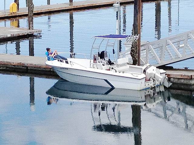 1988 Angler Center Console 21' with SG300 Boat T-Top, customer install photo