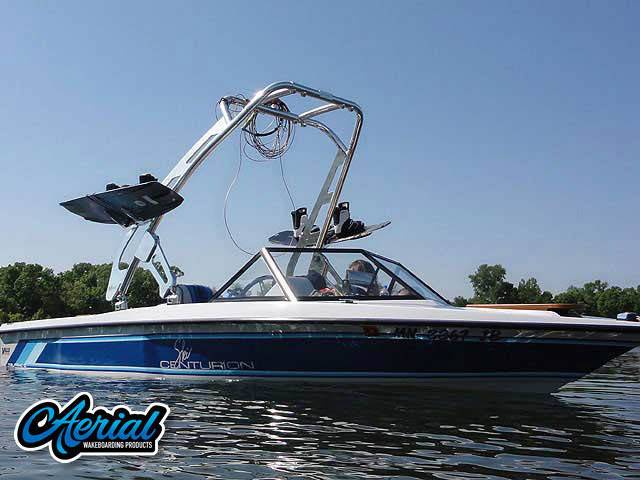 1987 Ski Centurion Tru Trac II with FreeRide Wakeboard Tower — customer install photo