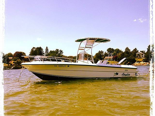 1997 Angler Center Console 20' with SG300 Boat T-Top, customer install photo