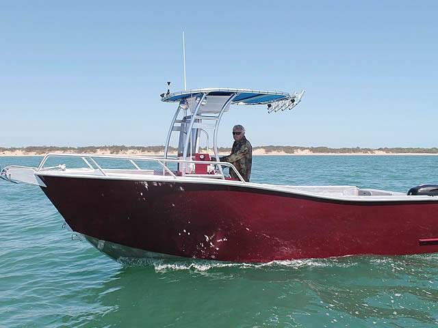 2014 BBB Marine Custom Plate Aluminium SF700 Console with SG300 Boat T-Top