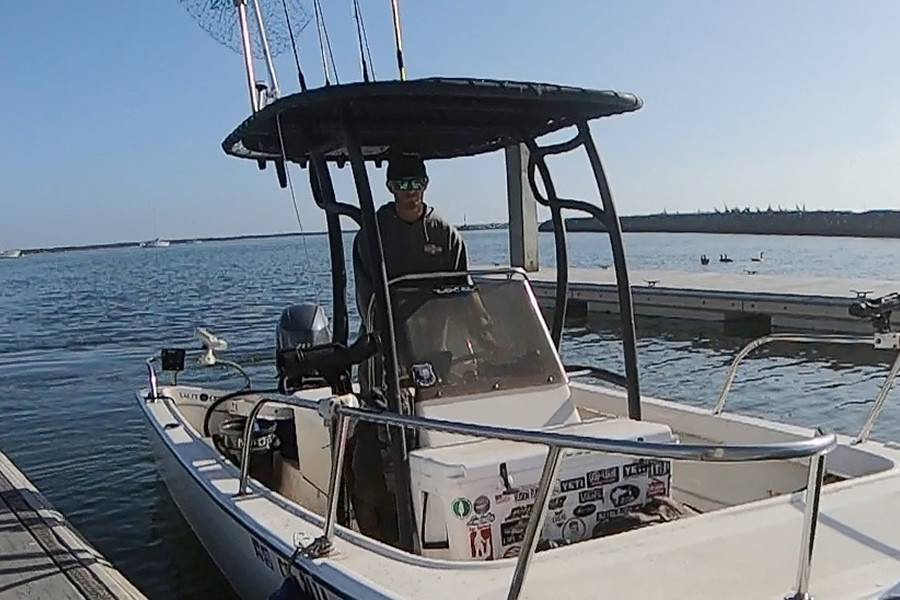 15.5’ Livingston with SG600 Boat T-Top