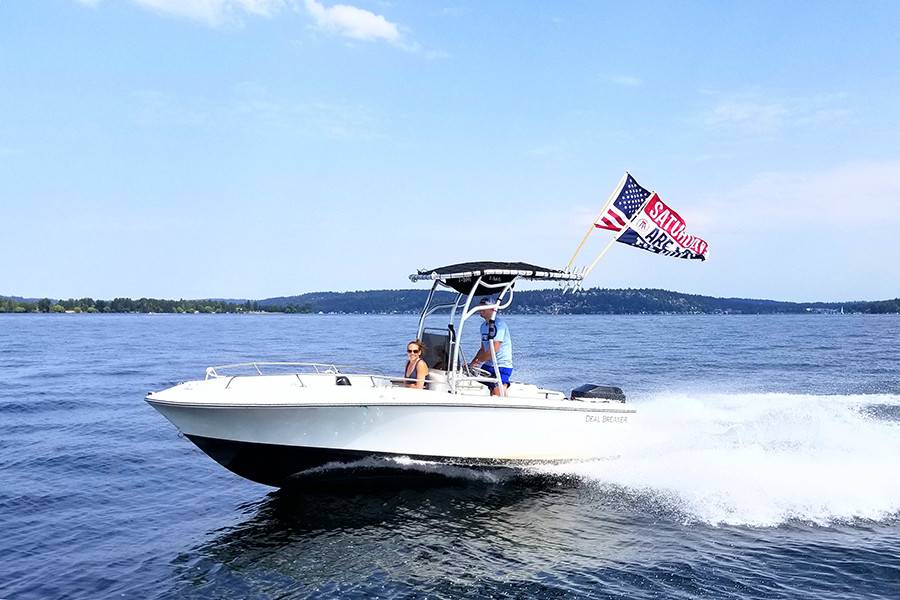 1989 Larson DC-184 International with SG600 Boat T-Top