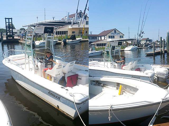 2001 Angler 18F with SG300 Boat T-Top, customer install photo