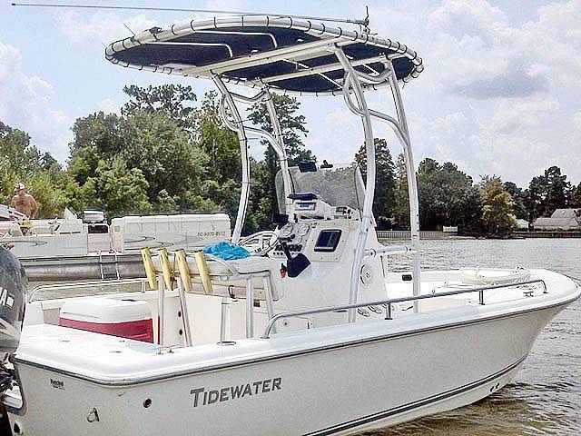 2007 Tidewater Baymax 19' with SG600 Boat T-Top, customer install photo