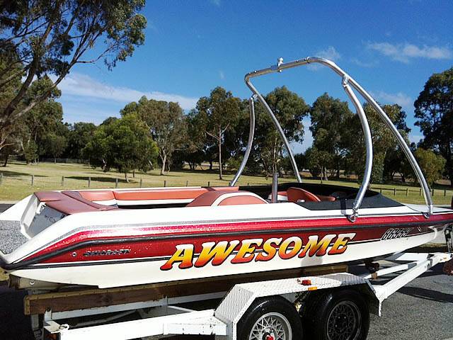 1998 Ski Craft 2000 with Ascent Wakeboard Tower — customer install photo