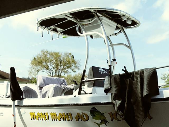 1978 Aquasport 19' with SG600 Boat T-Top, customer install photo