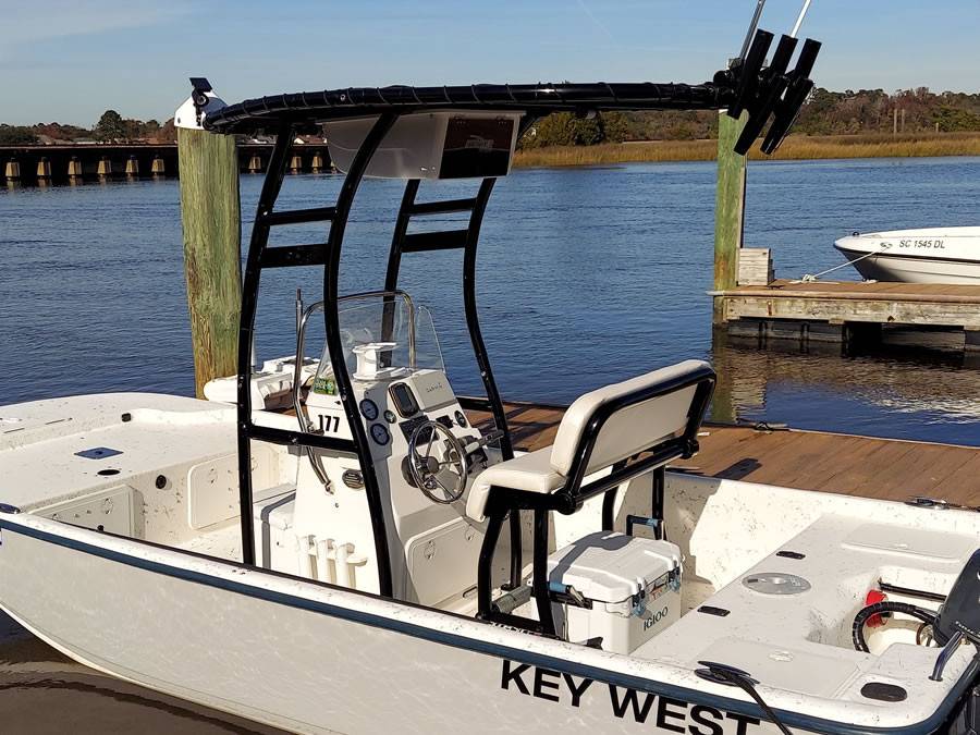 2010 Key West 177 Skiff with SG300 Boat T-Top