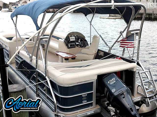 2012 Godfrey AquaPatio Coastal Edition with F250 Pontoon Wakeboard Tower