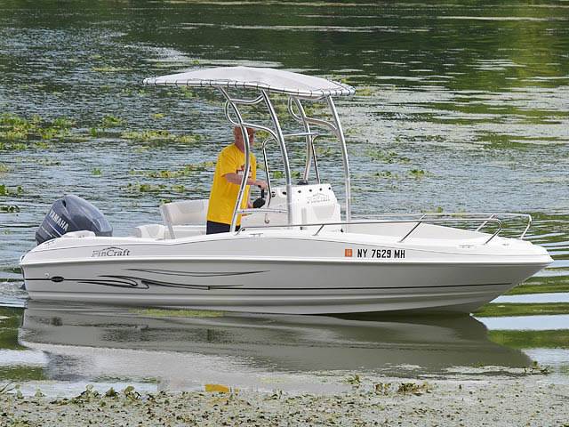 2011 Fincraft 19CC with SG600 Boat T-Top, customer install photo
