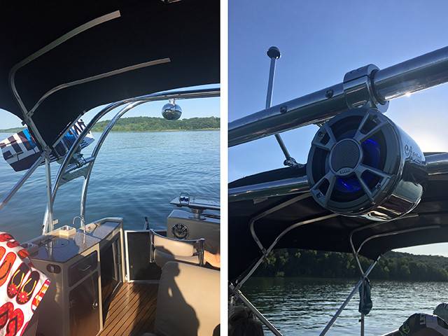 2014 Godfrey Sanpan 2500 FE BAR with F250 Pontoon Wakeboard Tower
