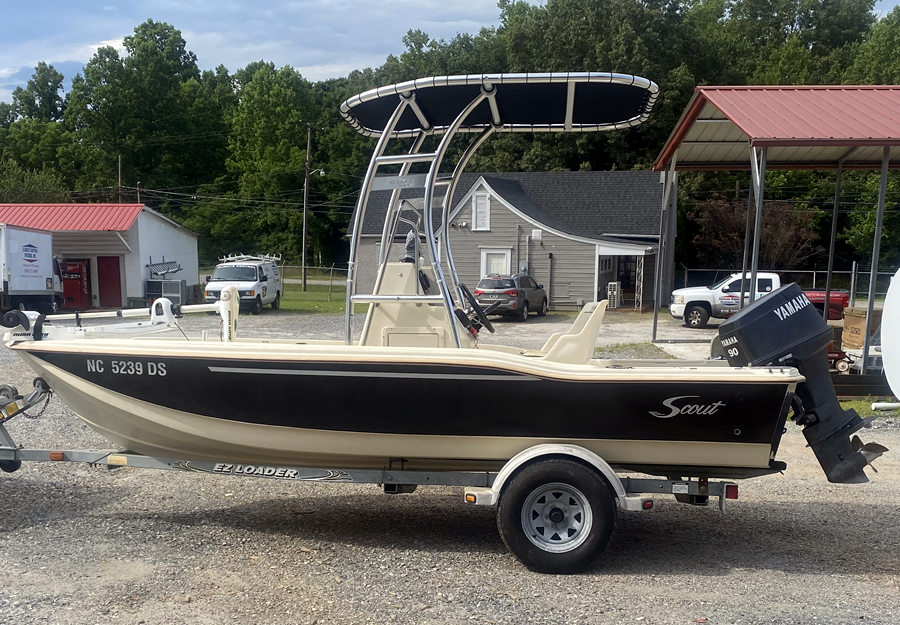 1993 Scout SF 172 with SG300 Boat T-Top, customer install photo