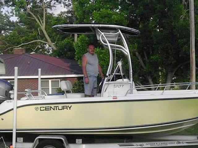 2007 Century 1801 with SG600 Boat T-Top, customer install photo