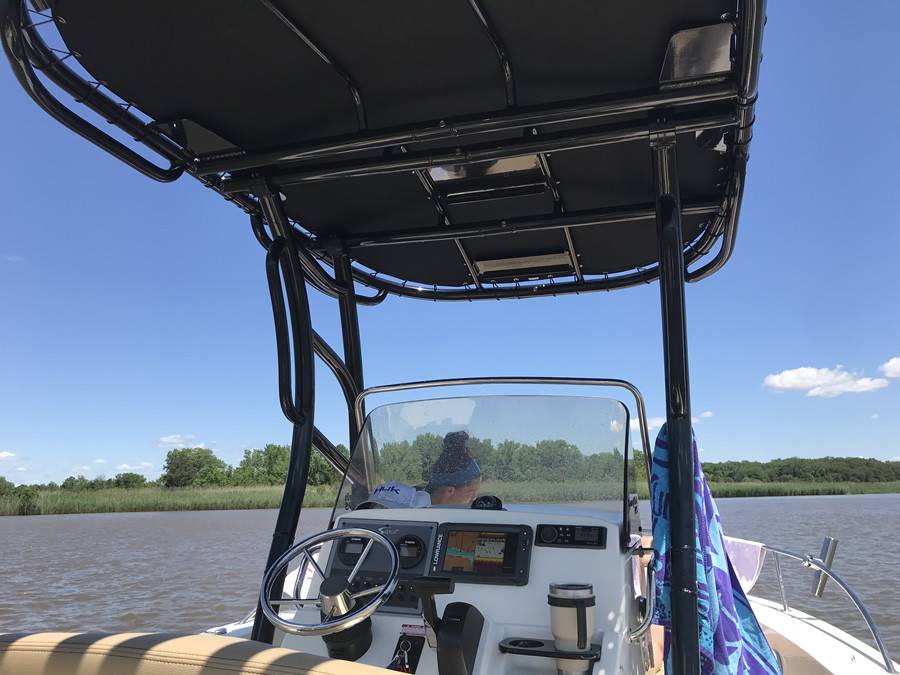2018 Scout Sportfish 195 with SG900 Boat T-Top