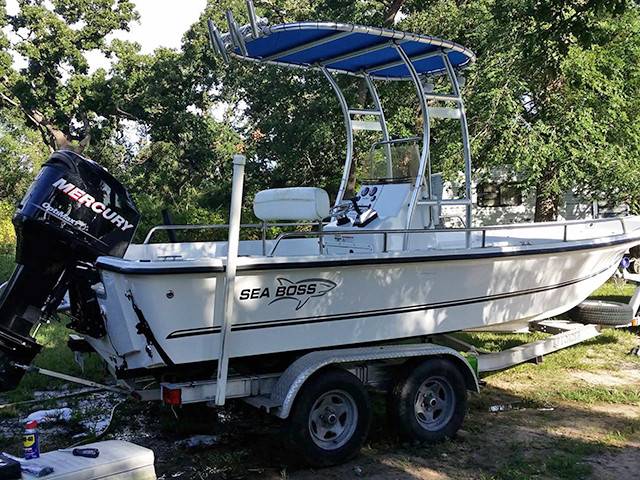 2011 Sea Boss with SG300 Boat T-Top, customer install photo