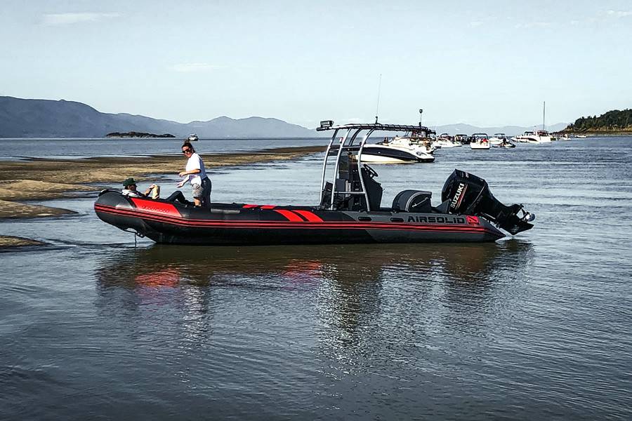 AirSolid RIB with SG300 Boat T-Top