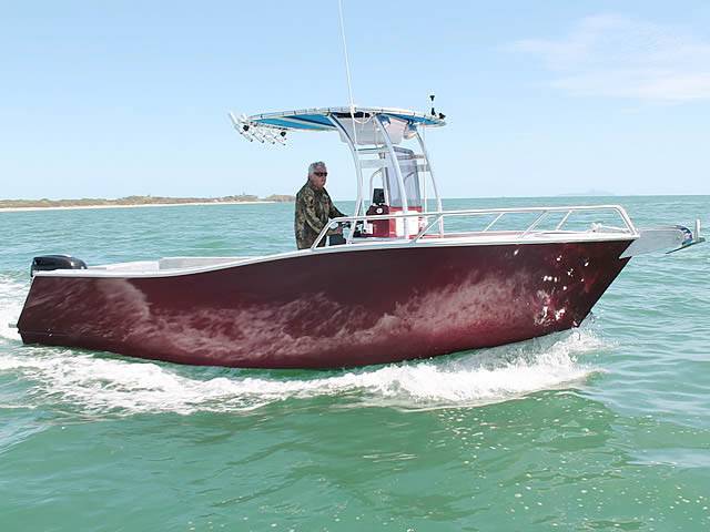 2014 BBB Marine Custom Plate Aluminium SF700 Console with SG300 Boat T-Top, customer install photo