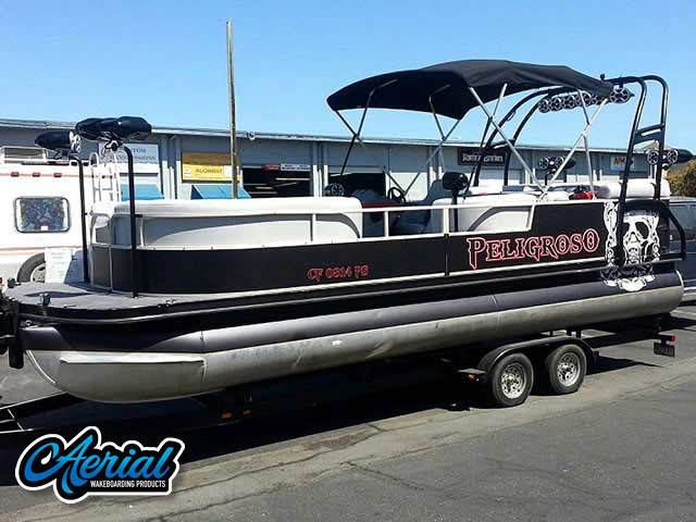 2001 Crestliner 2485 lsi with F250 Pontoon Wakeboard Tower