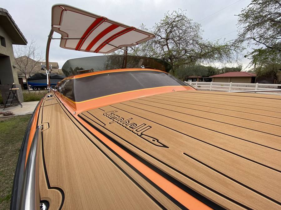1980 Campbell Daycruiser 22 with FreeRide Wakeboard Tower