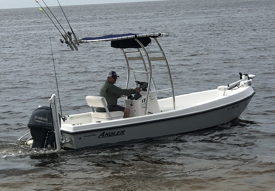 2006 Angler 173 with SG300 Boat T-Top, customer install photo