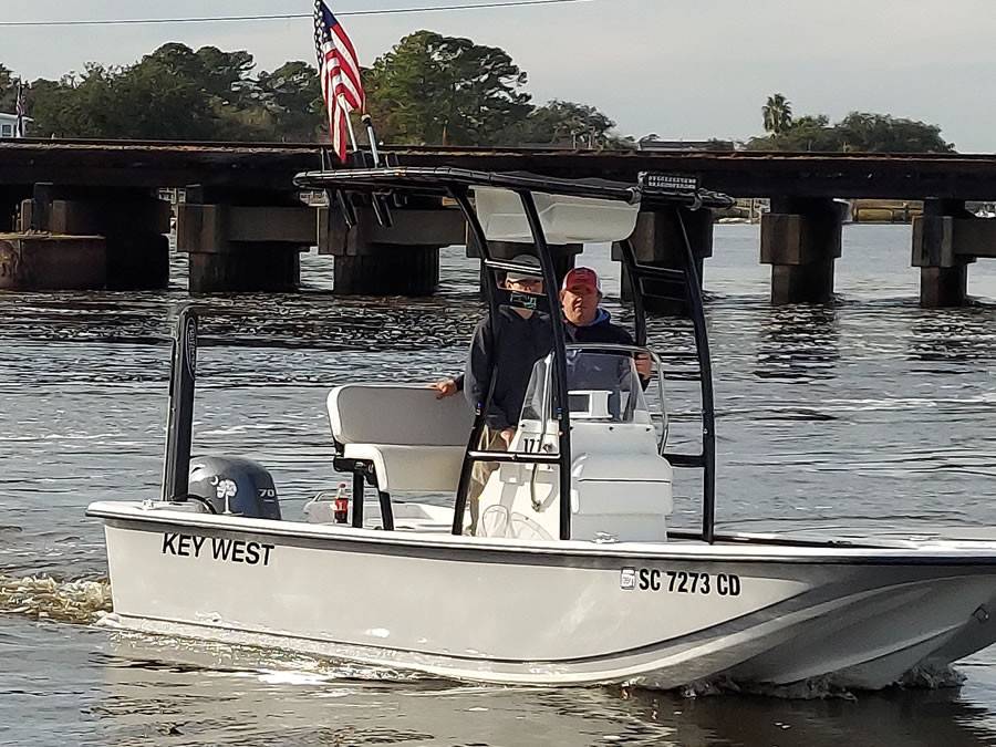 2010 Key West 177 Skiff with SG300 Boat T-Top