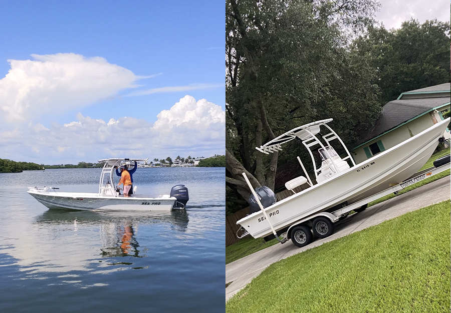 2005 Sea Pro with SG300 Boat T-Top