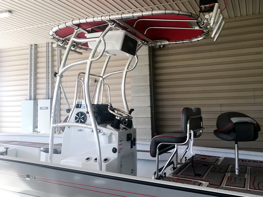 2021 Xpress X24 Bay with SG600 Boat T-Top, customer install photo